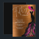 Invitation Cinquante fabuleuse robe élégante 50e anniversaire<br><div class="desc">Créez votre propre Cinquante Fabuleuse Robe Élégante Invitation 50e Anniversaire! Personnalisez ce design avec votre propre texte. Vous pouvez customiser cette conception en sélectionnant le lien "customiser plus loin" si vous le souhaitez.</div>