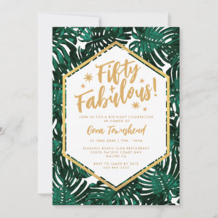 Invitation Cinquante + Fabuleux Tropical Vert 50e Anniversair