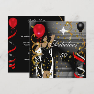 Invitation Cinquante Fantastique Cinquantième Anniversaire Fê