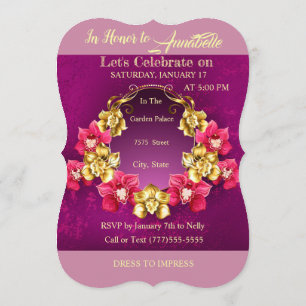 Invitation cinquantième Anniversaire béni et fortement