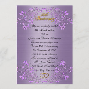 Invitation Cinquantième anniversaire de mariage renouvellemen