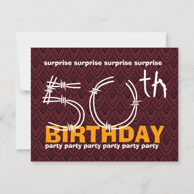 Invitation cinquantième Anniversaire V01 occidental (Devant)