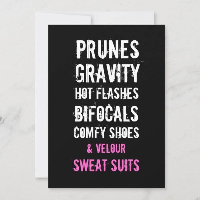 Invitation cinquantième Fête d'anniversaire - drôle pour elle (Devant)