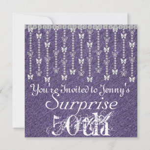 Invitation cinquantième POURPRE Invitatati de papillon