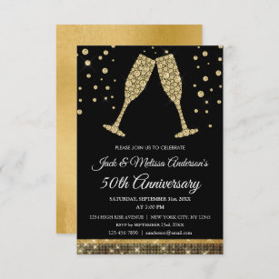 Invitations Faire Part Cartes Anniversaire Mariage 50 Ans Zazzle