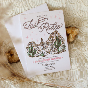 Invitation Circuit Bachelorette Western Sauvage Dernier Rodéo
