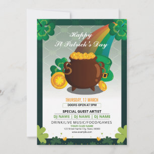 Invitation Circulaire d'invitation de Saint Patrick's Day Par