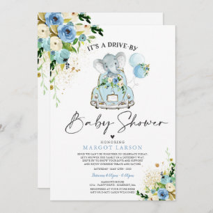 Invitation Circulation Des Éléphants Par Baby shower Invitati