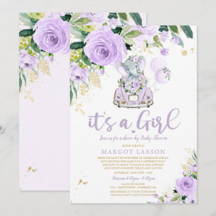 Invitation Circulation des éléphants par Baby shower Invitati