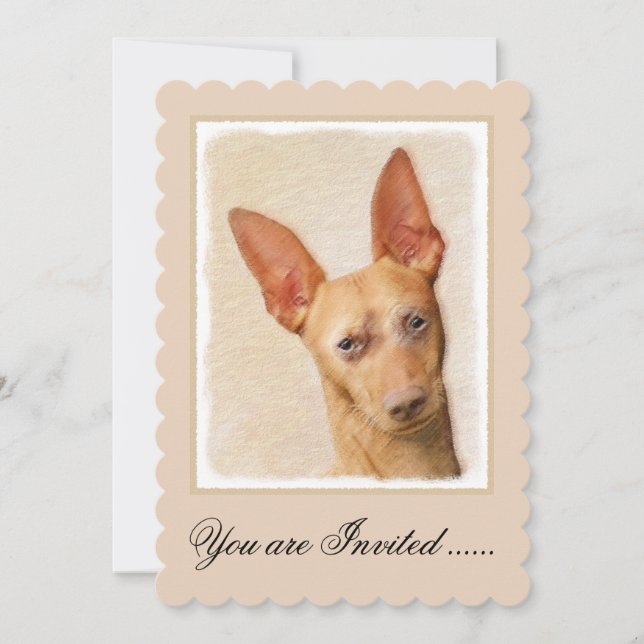 Invitation Cirneco dell’Etna Peinture - Cute Original Chien A (Devant)