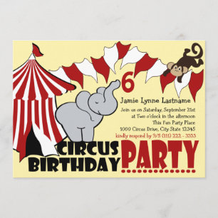 Invitation Cirque Fun Anniversaire