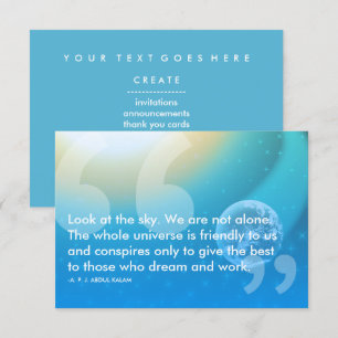 Invitation Citation à succès de l'APJ Abdul Kalam