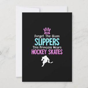 Invitation Citation Cadeau Femme de hockey sur glace mignonne