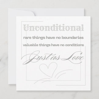 Invitation Citation d'amour inconditionnel