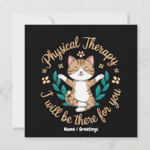 Invitation Citation de chat de thérapie physique mignonne pou