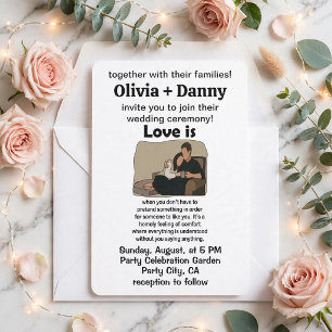 Invitation Citation de couple amoureux Mariage romantique