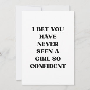 Invitation Citation de fille confiante en gras – Féministe