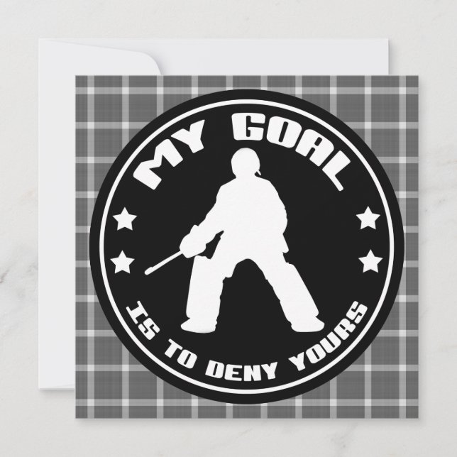 Invitation Citation de gardien de terrain de hockey sur gazon (Devant)