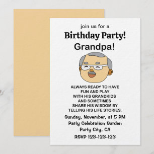 Invitation Citation de grand-père pour anniversaire