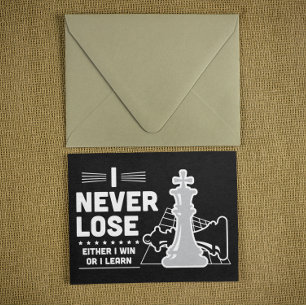 Invitation Citation de jeu d'échecs motivante pour ne jamais