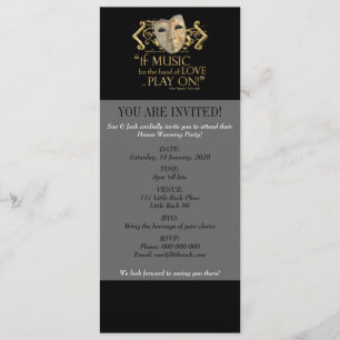 Invitation Citation de musique de douzième nuit (version