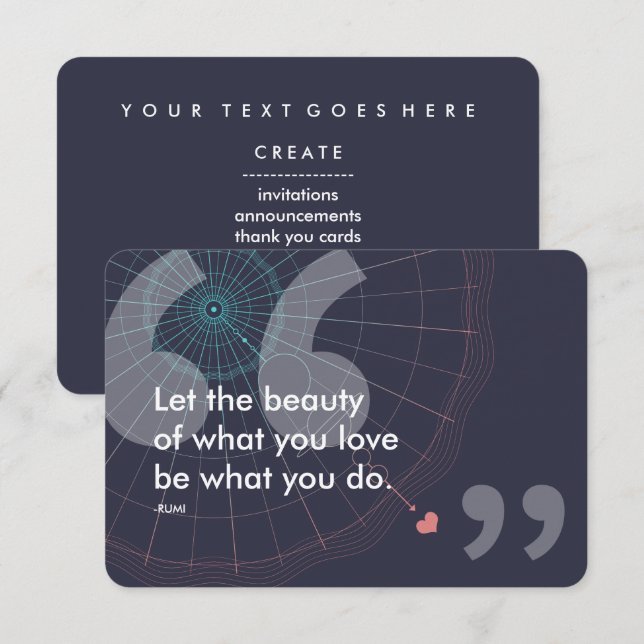 Invitation citation du succès de rumi (Devant / Derrière)