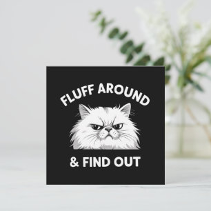 Invitation Citation humoristique de dame chat sarcastique et 