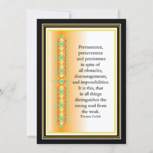 Invitation Citation inspirante dans un design décoratif éléga