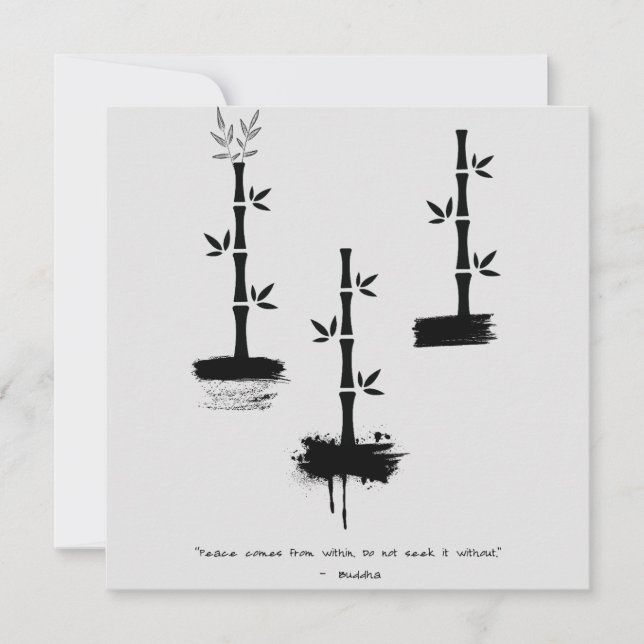 Invitation Citation zen : Sagesse et méditation (Devant)