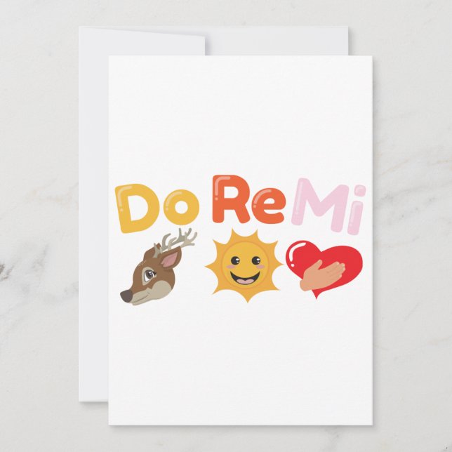 Invitation Citations amusantes Do Re Mi Song Music - Idée cad (Devant)