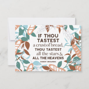 Invitation Citations de pain de Robert Browning