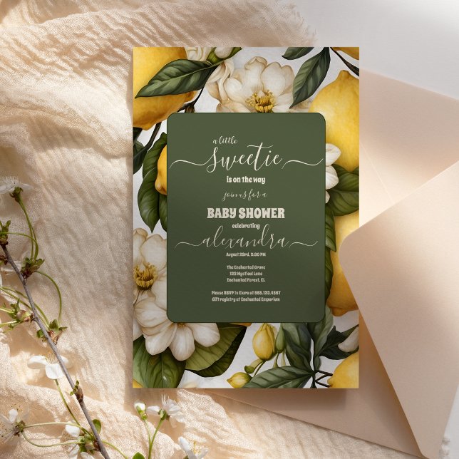 Invitation Citron Baby shower soleil Citronnelle été Citrus (Créateur téléchargé)