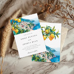 Invitation Citron Citrus Côte Amalfi Mariage italien<br><div class="desc">Citron Citrus Côte Amalfi Faire-part de mariage italien</div>