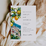 Invitation Citron Citrus Côte Amalfi Mariage italien<br><div class="desc">Citron Citrus Côte Amalfi Faire-part de mariage italien</div>