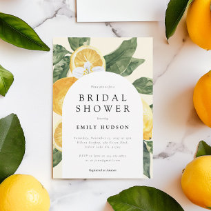 Invitation Citron Citrus Fête des mariées principale