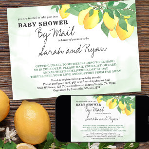 Invitation Citron Citrus Mint Lavage Baby Shower par courrier