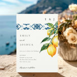 Invitation Citron Citrus Positano Mariage italien<br><div class="desc">Citron Citrus Positano Faire-part de mariage italienne</div>