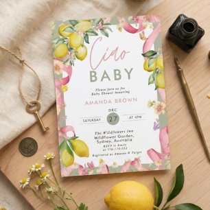 Invitation Citron de la Côte d'Amalfi Eté Italien Ciao Baby S