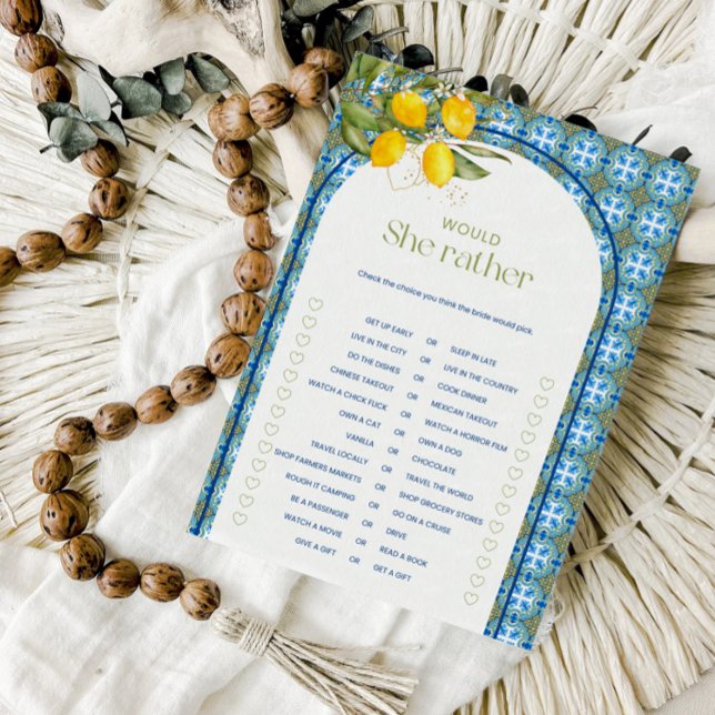 Invitation Citron Fête des mariées Voudrait-Elle Plutôt Game  (Créateur téléchargé)