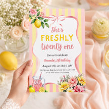 Citron Fraîchement 21 Floral Rose Lemonade Anniver