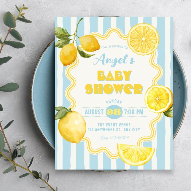 Invitation Citron frais d'été  (Créateur téléchargé)
