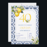 Invitation Citron méditerranéen 40e anniversaire n'importe qu<br><div class="desc">🍋 🎉 Présentez notre invitation d'anniversaire au citron méditerranéen! 🎉 🍋 Célébrez votre anniversaire dans un style envoûtant avec notre invitation enchanteresse, imprégnée de l'esprit ensoleillé de la Méditerranée! Imaginez ceci : un éclat vibrant de fraîcheur citronnée, rappelant les vergers ensoleillés et les cieux azurés, donnant le ton parfait pour...</div>