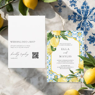 Invitation Citron Méditerranéen Italien Amalfi