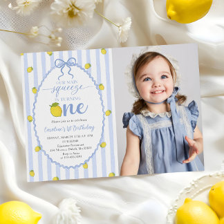 Invitation Citron Notre Pincée Principale 1er Anniversaire Ph