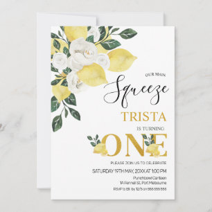 Invitation Citron Notre Squeeze Principal Premier Anniversair