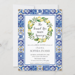 Invitation Citron principal Squeeze Fête des mariées méditerr