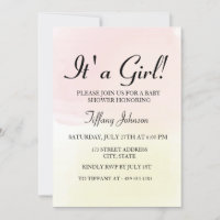 Citron rose Pastel Ombre son Baby shower Fille