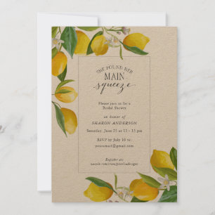 Invitation Citron rustique Elle a trouvé son principal presse