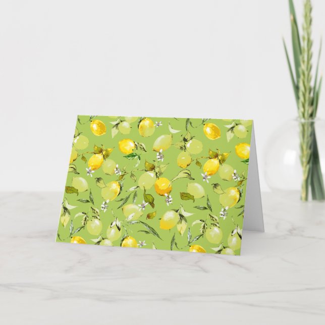 Invitation citrons aquarelle 22 (Devant)