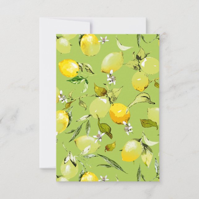 Invitation citrons aquarelle 22 (Devant)